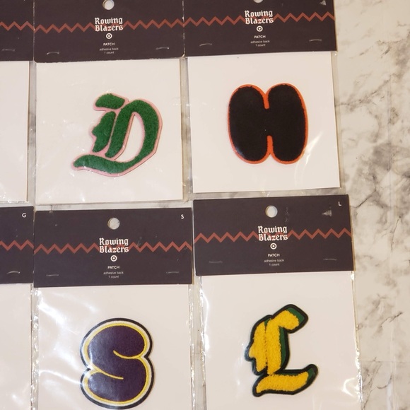 Rowing Blazers 1 Count Adhesive Back Letter Patch ea. - Picture 3 of 5